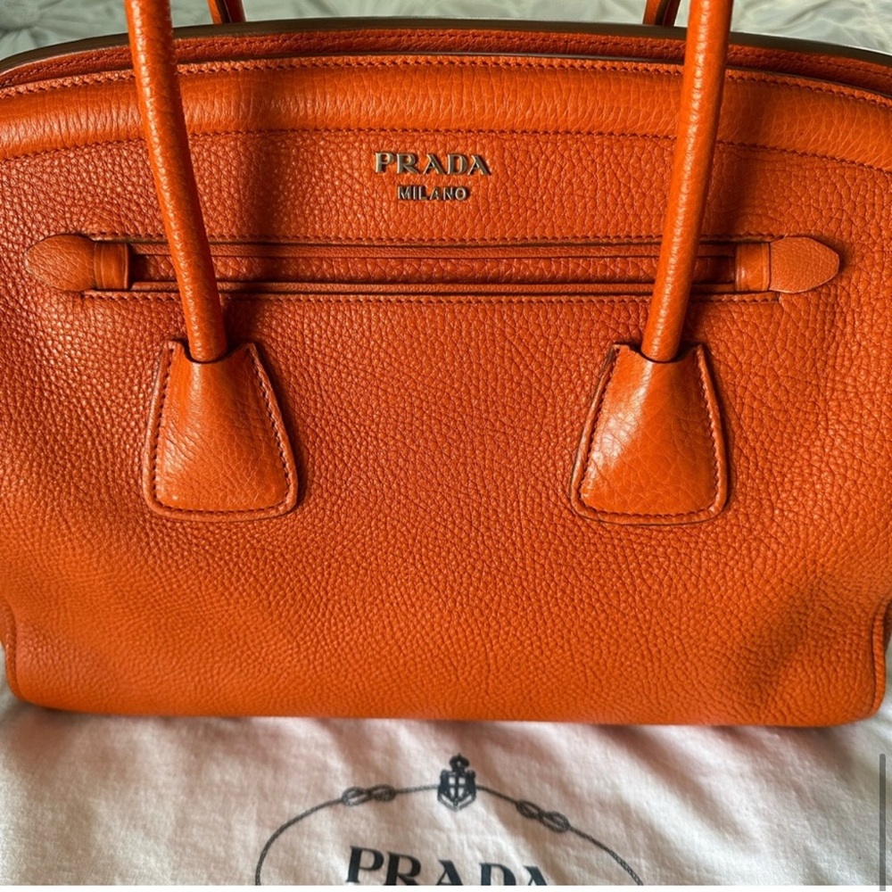 Prada Orange Leather Women's Bag